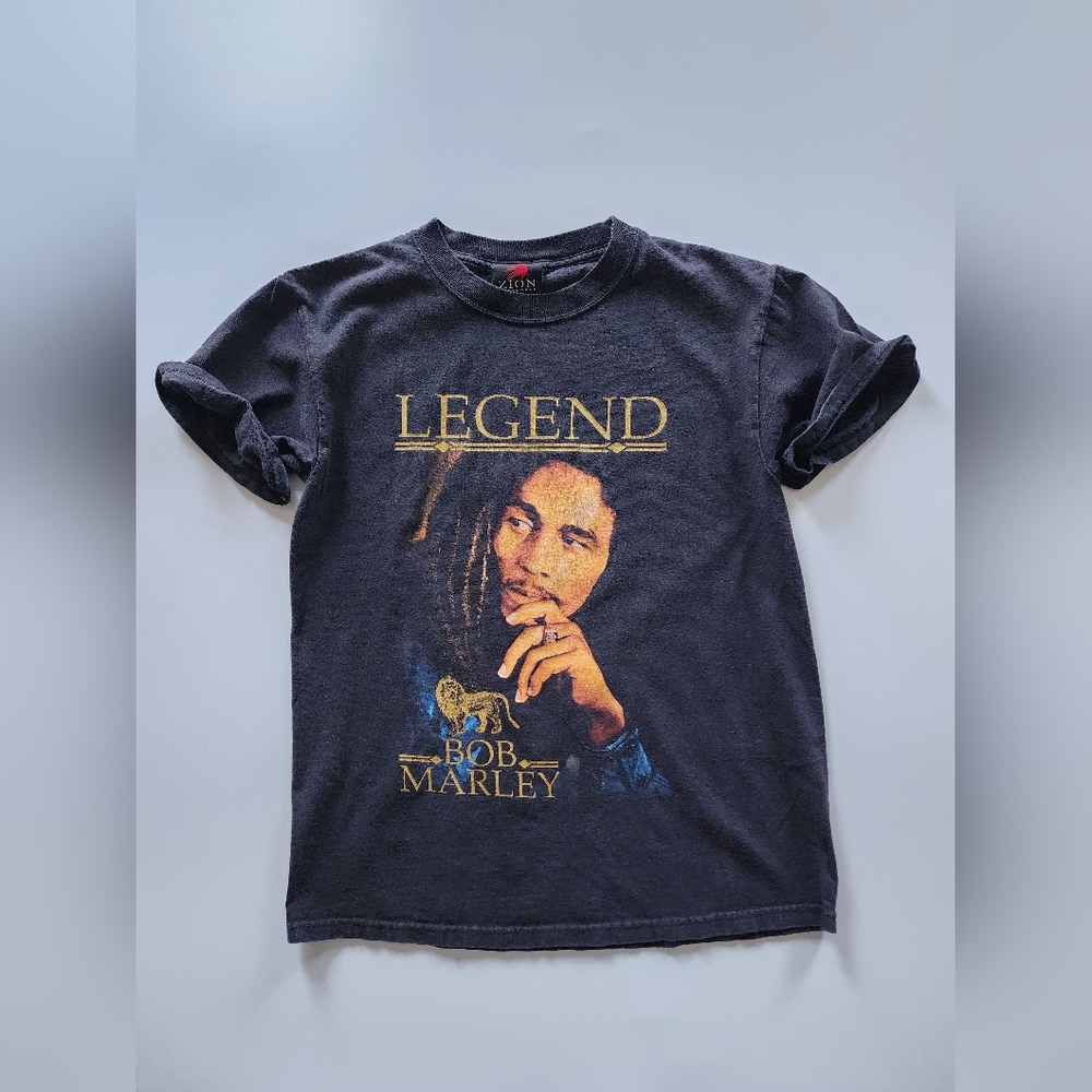 Vintage 2000s y2k Bob Marley Tee Zion Rootswear S EUC